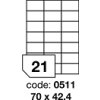 Rayfilm, etikety samolepicí 70x42,4 mm kód R01000511, 100 listů