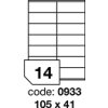 Rayfilm, etikety samolepicí 105x41 mm kód R01000933, 100 listů