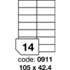 Rayfilm, etikety samolepicí 105x42,4 mm kód R01000911, 100 listů