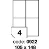 Rayfilm, etikety samolepicí 105x148 mm kód R01000922, 100 listů