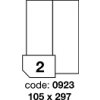 Rayfilm, etikety samolepicí 105x297 mm kód R01000923, 100 listů