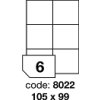 Rayfilm, etikety samolepicí 105x99 mm kód R01008022A, 100 listů