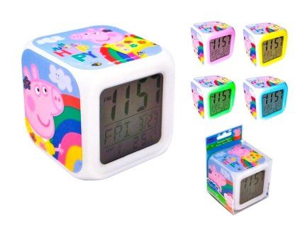 MULTIFUNKČNÍ HODINY S BUDÍKEM PEPPA PIG (Velikost uni)