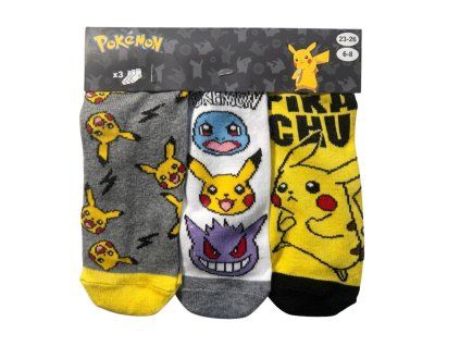 SADA 3 KS PONOŽKY POKÉMON