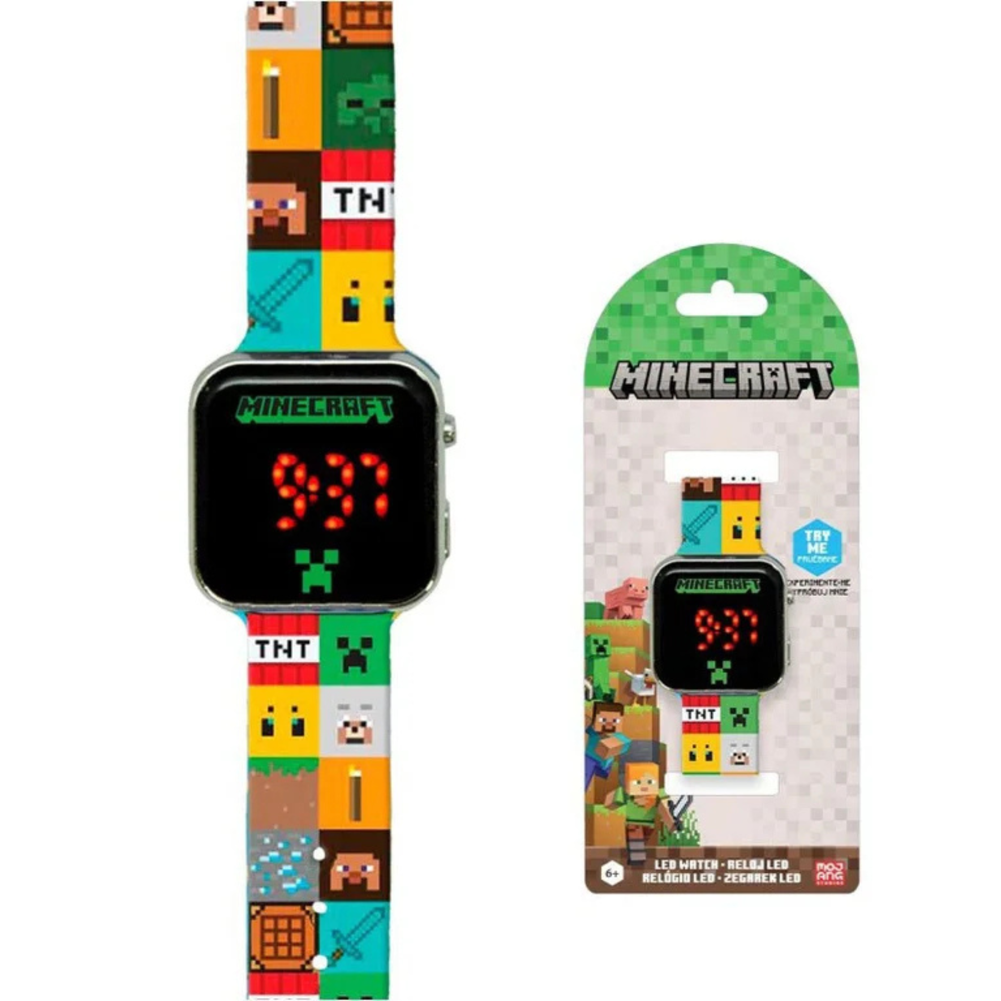 Led hodinky Minecraft
