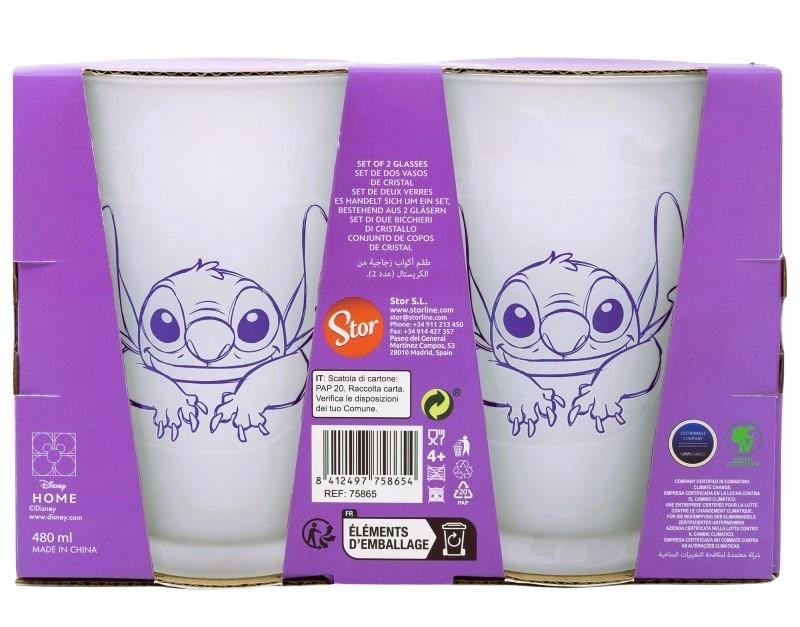 SADA 2 KS SKLENIČKY LILO A STITCH, uni