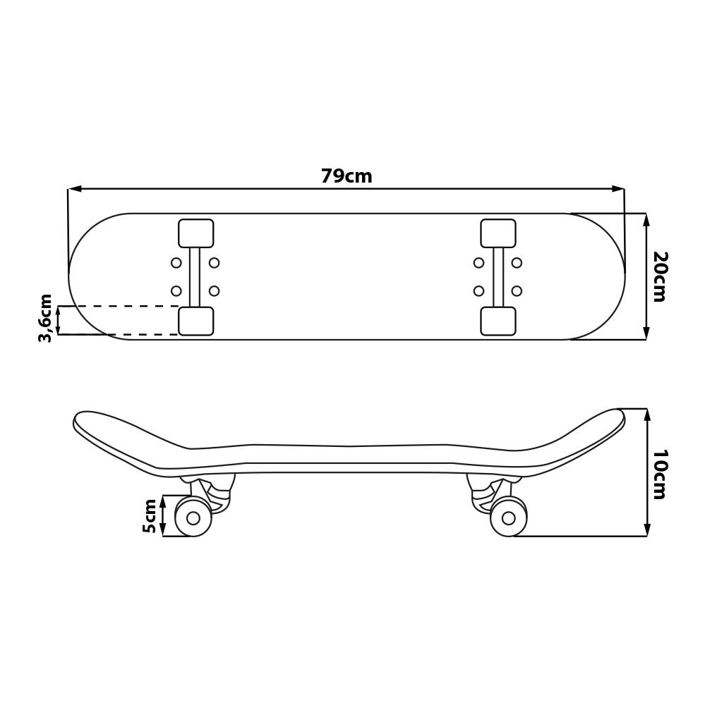 SKATEBOARD SPIDERMAN 79 cm, uni