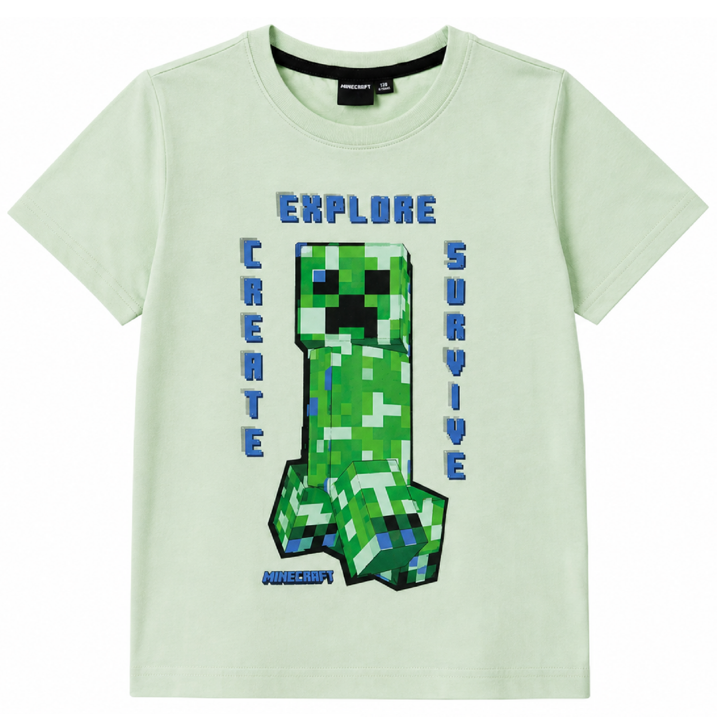 Tričko Minecraft Minecraft Creeper – světle zelené