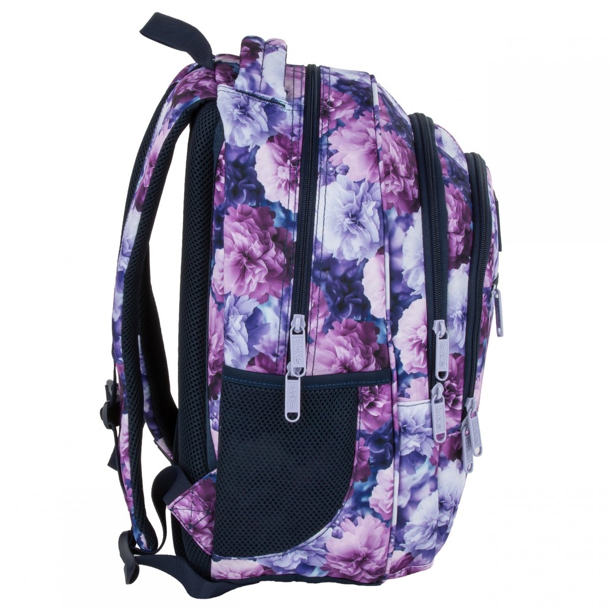 Zvýhodněný set BackUP Violet Bloom 3v1 – školní batoh, penál a sportovní taška