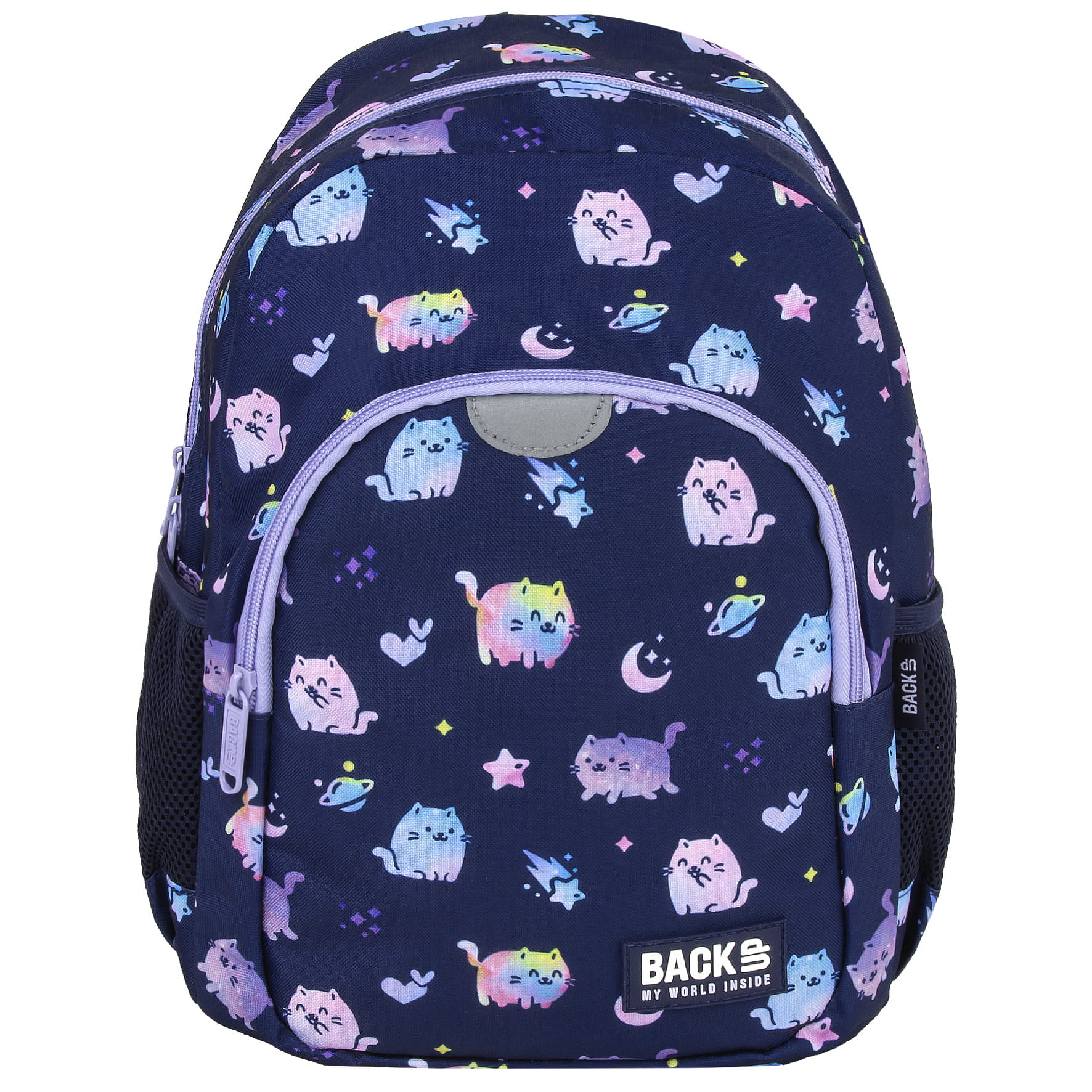 Batoh BackUP Violet Kittens fialový 12 l