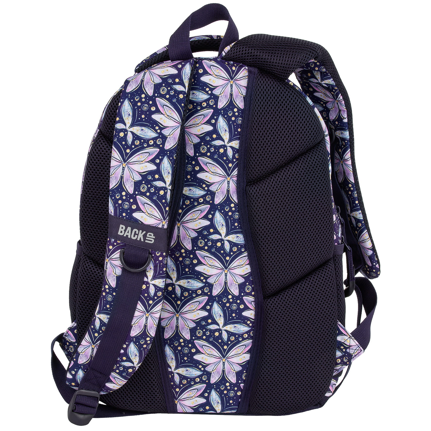 Školní batoh BackUP Butterflies modrý 26 l