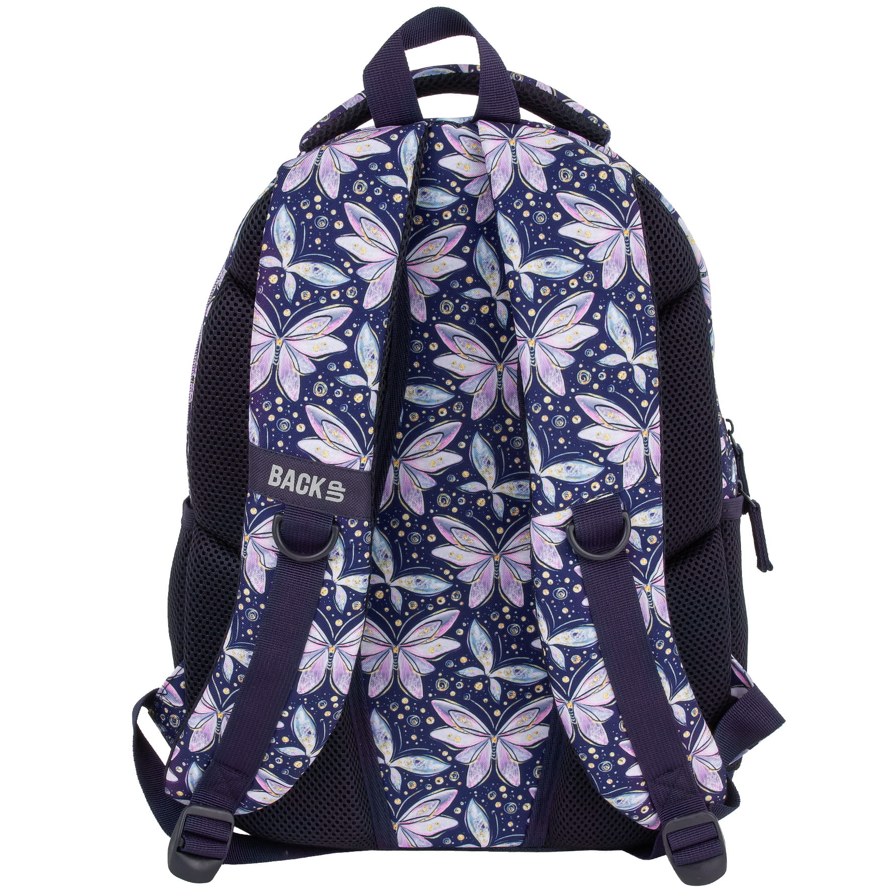 Školní batoh BackUP Butterflies modrý 26 l