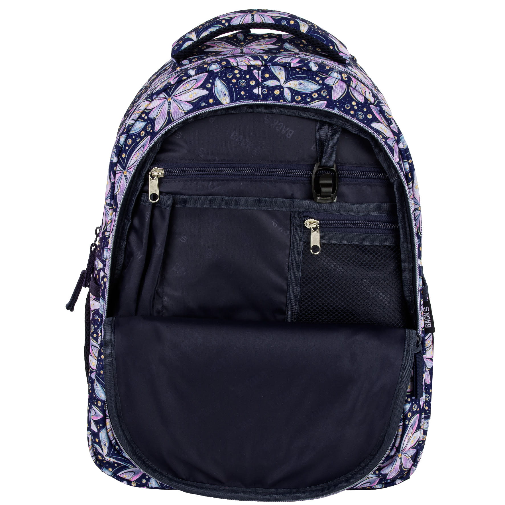 Školní batoh BackUP Butterflies modrý 26 l