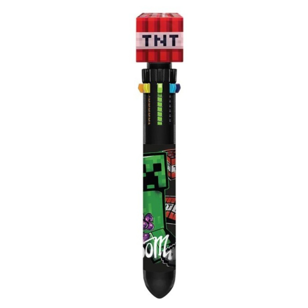 Desetibarevná propiska Minecraft TNT s 3D topperem
