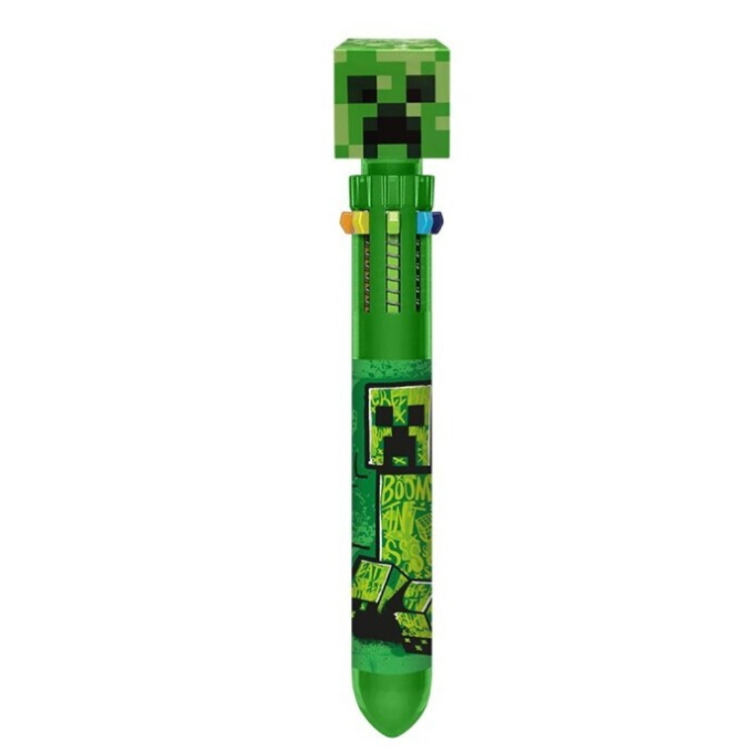 Desetibarevná propiska Minecraft Creeper s 3D topperem