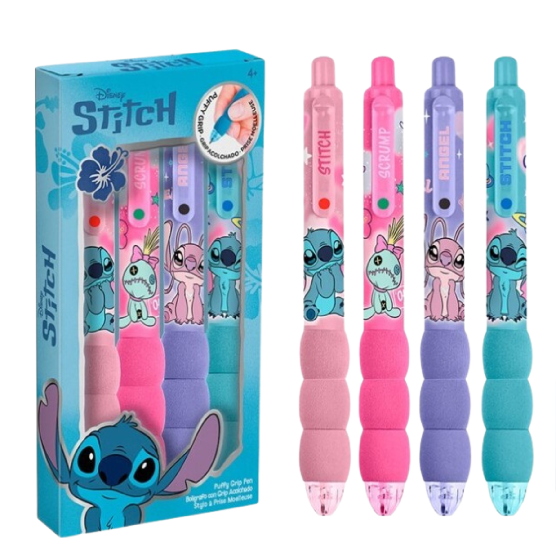 Sada 4 propisek Stitch s měkkým úchopem