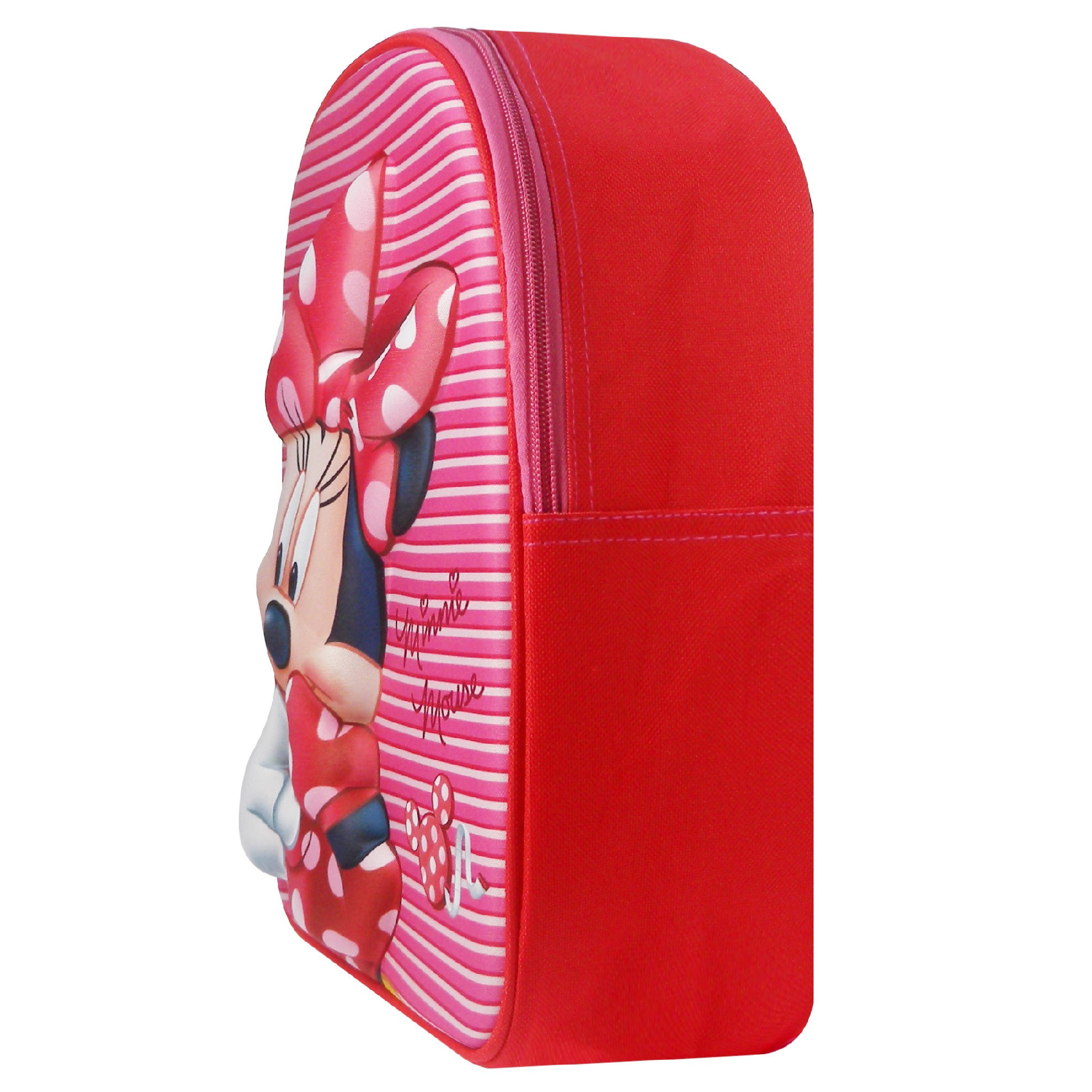 3D batoh Minnie Mouse růžový pruhovaný