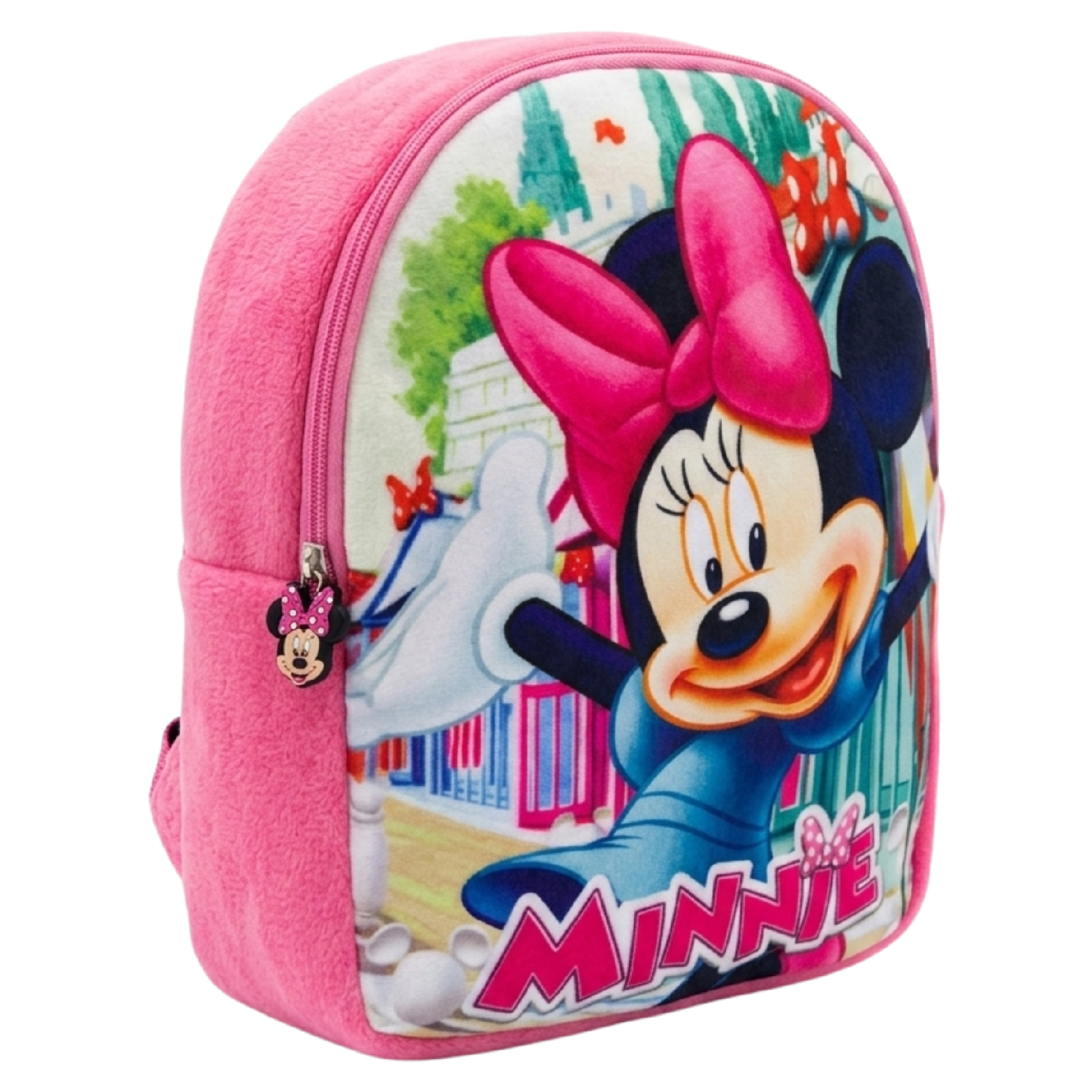 Plyšový batoh Minnie Mouse růžový
