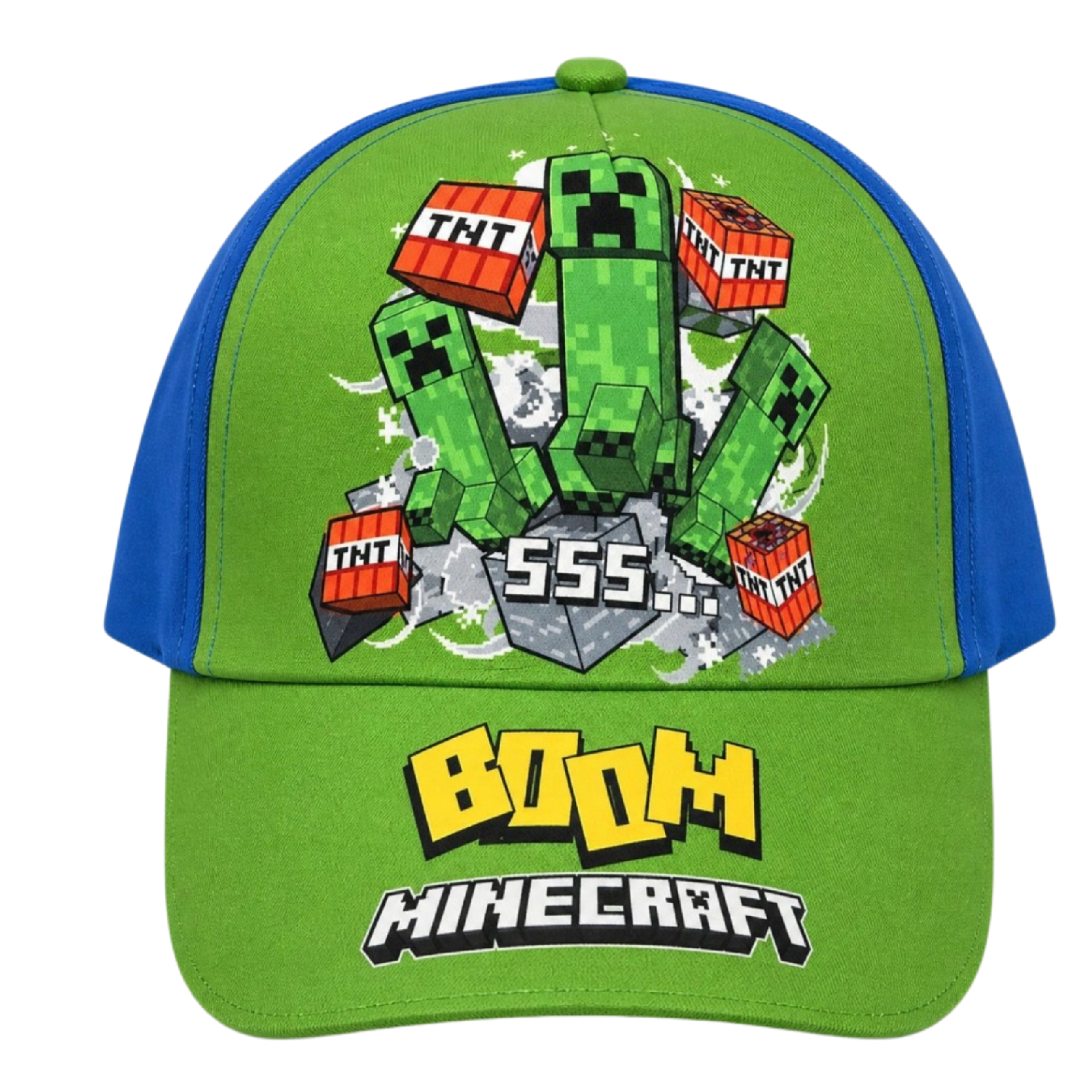 Kšiltovka Minecraft Creeper zeleno-modrá