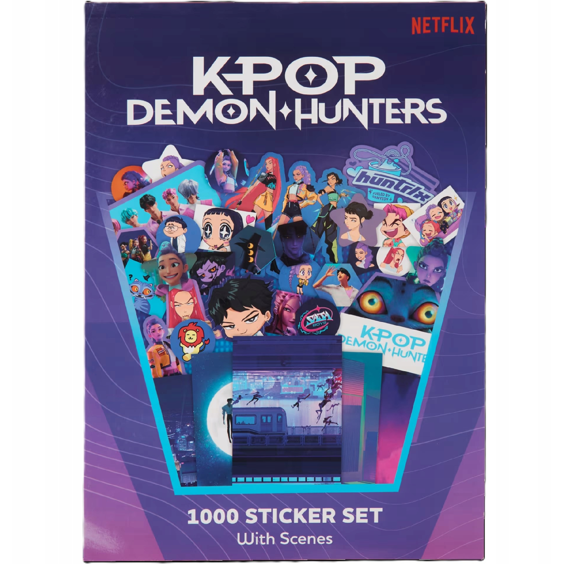 Sada 1000 samolepek KPop Demon Hunters se scénami