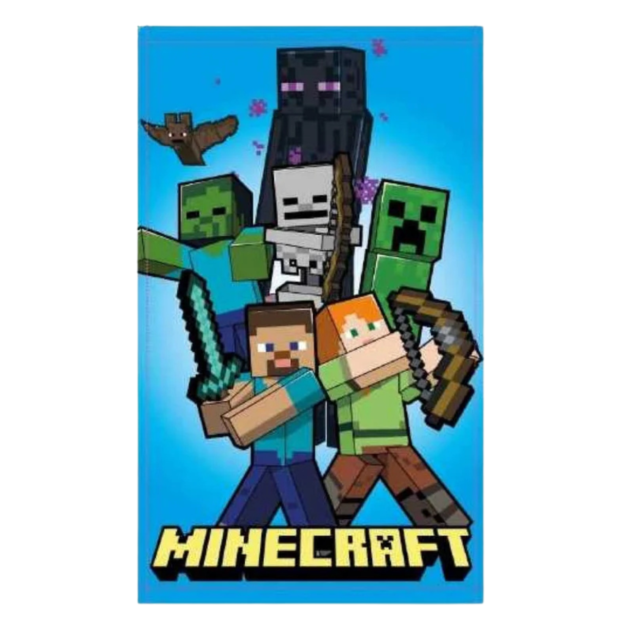 Ručník Minecraft - Steve, Alex, Creeper a Enderman