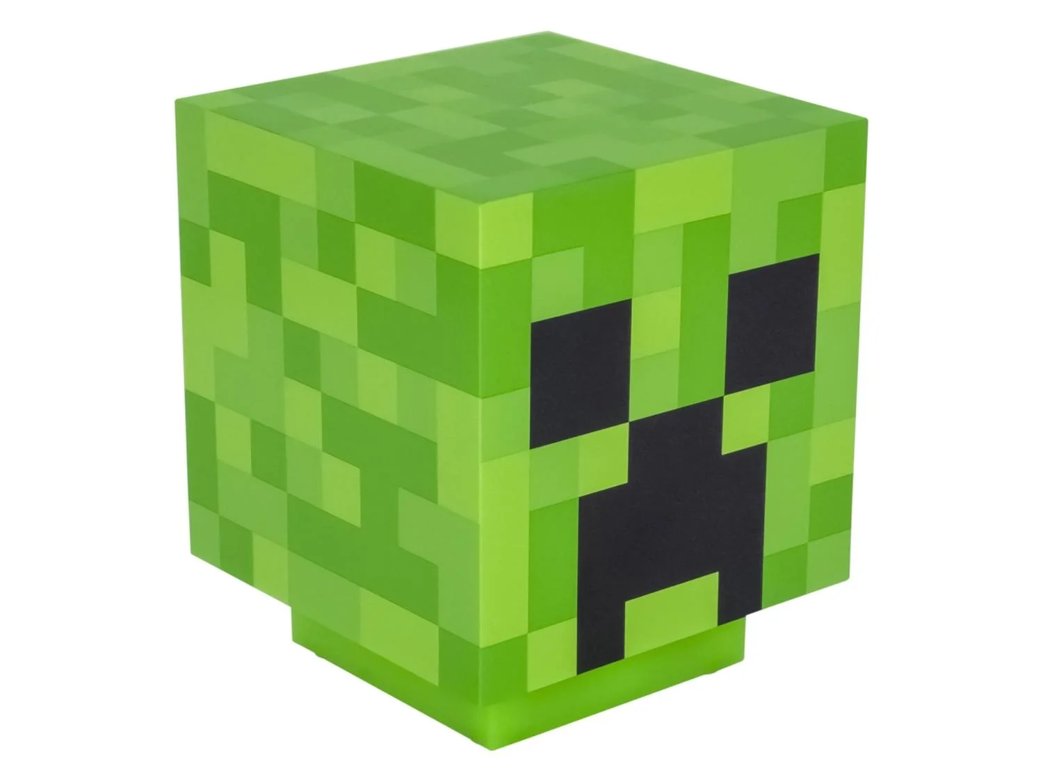 Dětská lampička Minecraft Creeper se zvukem – zelené LED světlo 12,5 cm