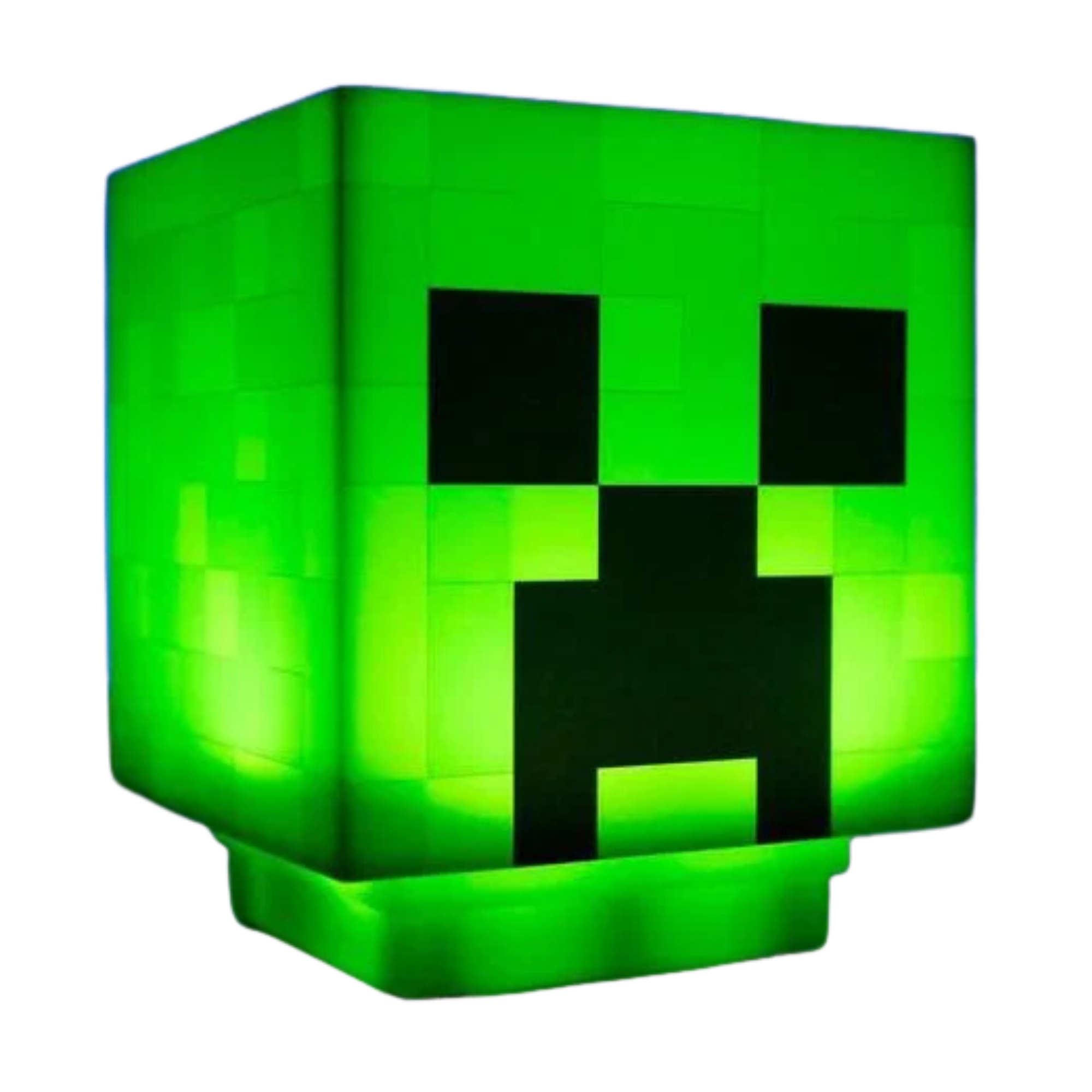Dětská lampička Minecraft Creeper se zvukem – zelené LED světlo 12,5 cm