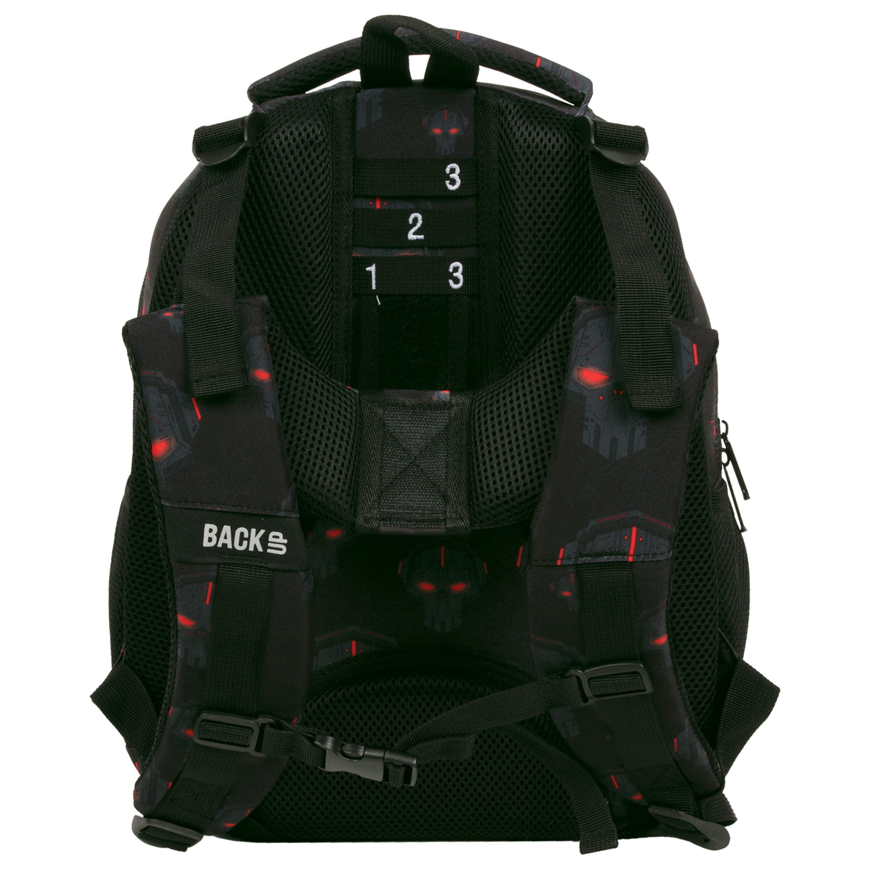 Zvýhodněný školní set BackUP Robots Red 3v1 – batoh, penál a vak