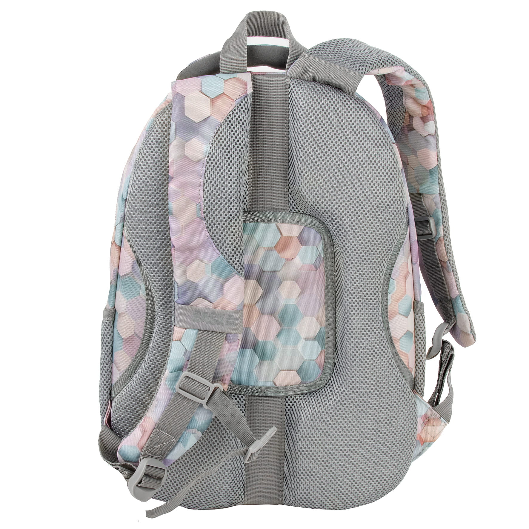 Zvýhodněný školní set BackUP Geometric Beige 3v1 – batoh, penál a vak