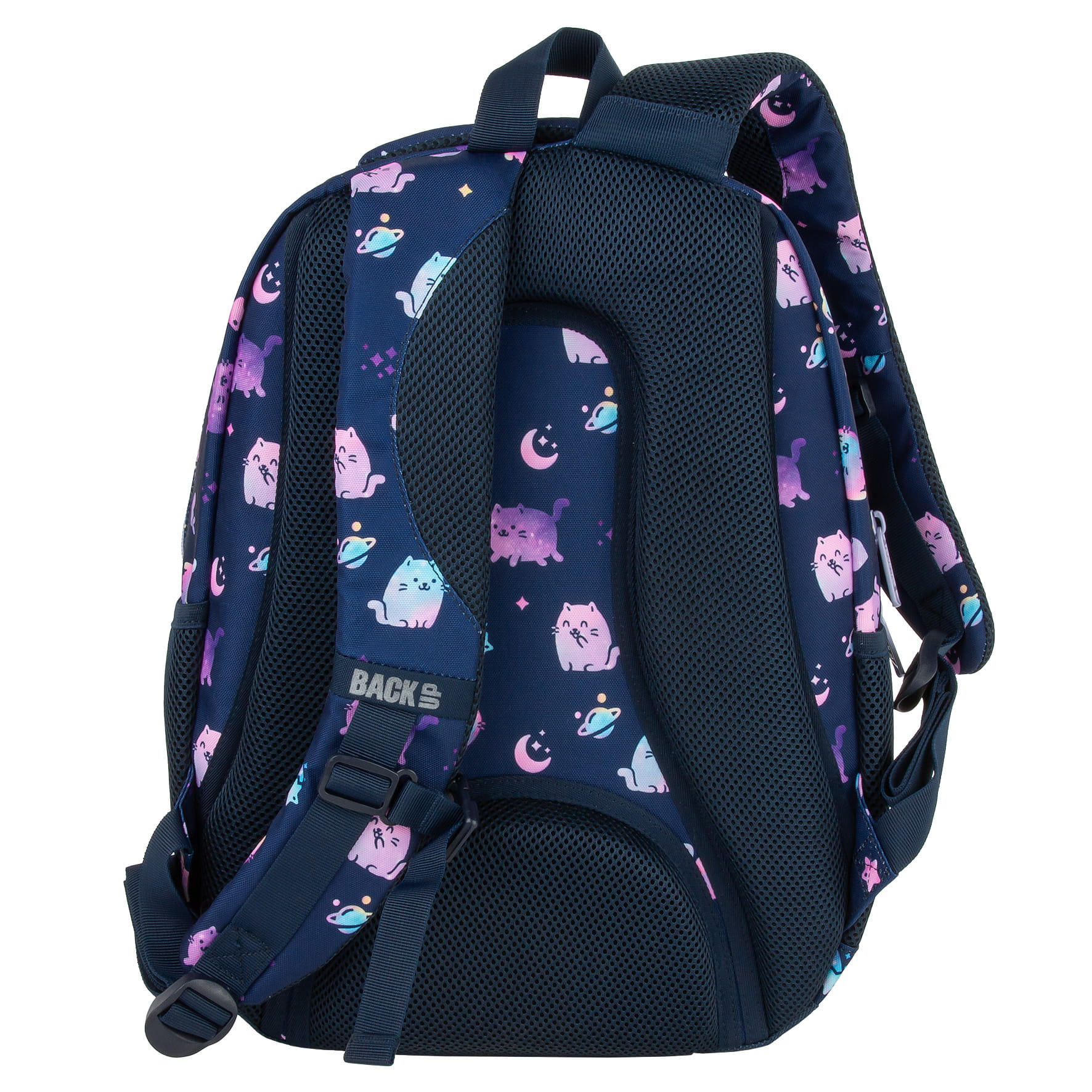 Školní batoh BackUP Violet Kittens 26 l – ergonomický batoh na notebook 42 × 30 × 20 cm
