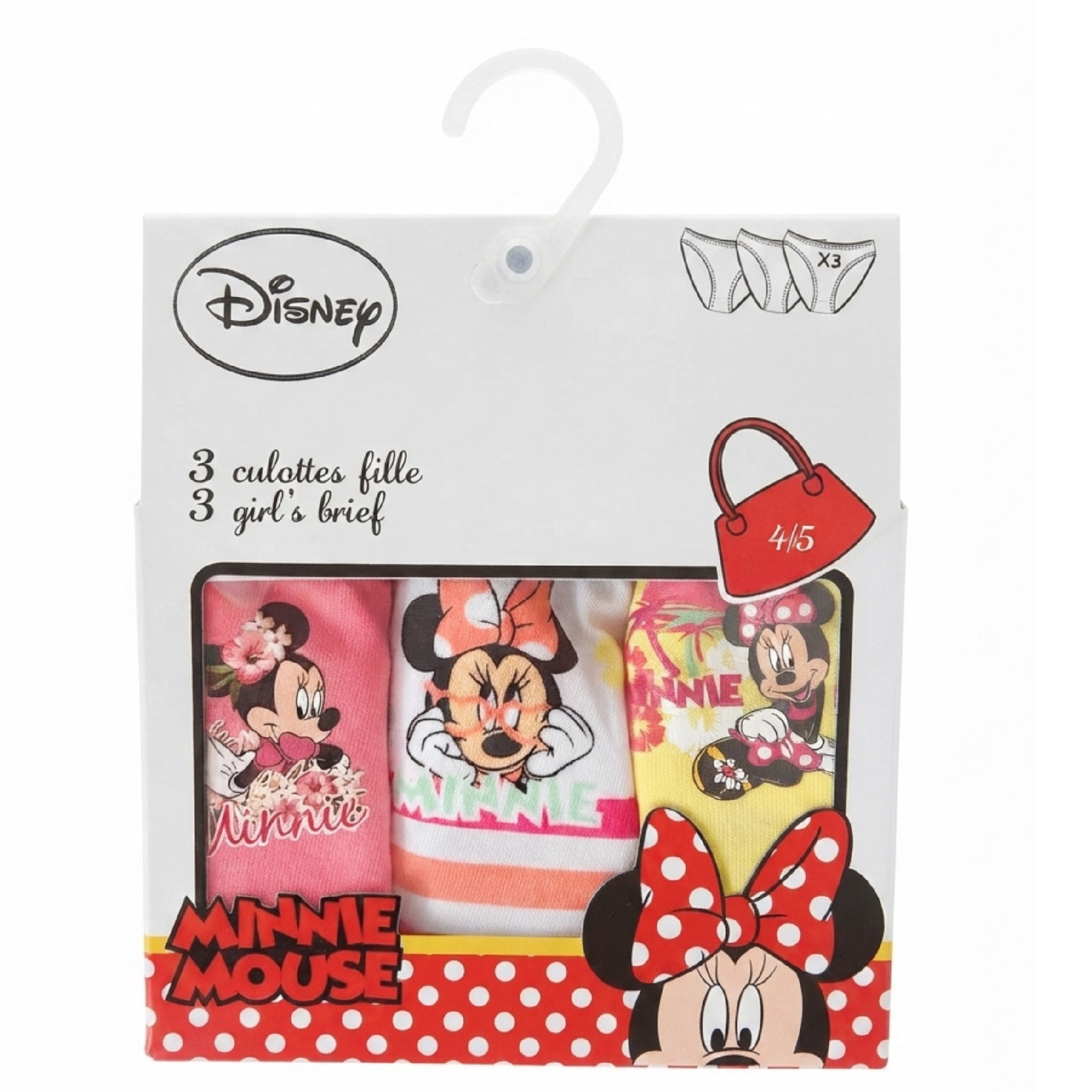 Sada 3 ks kalhotky Minnie Mouse