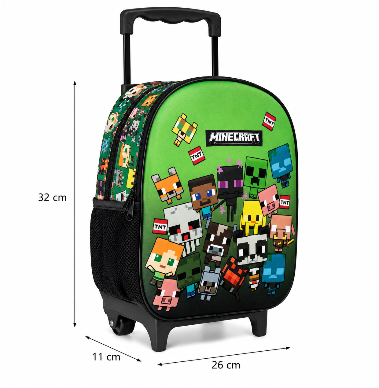 Batoh na kolečkách Minecraft 32 cm – zelený
