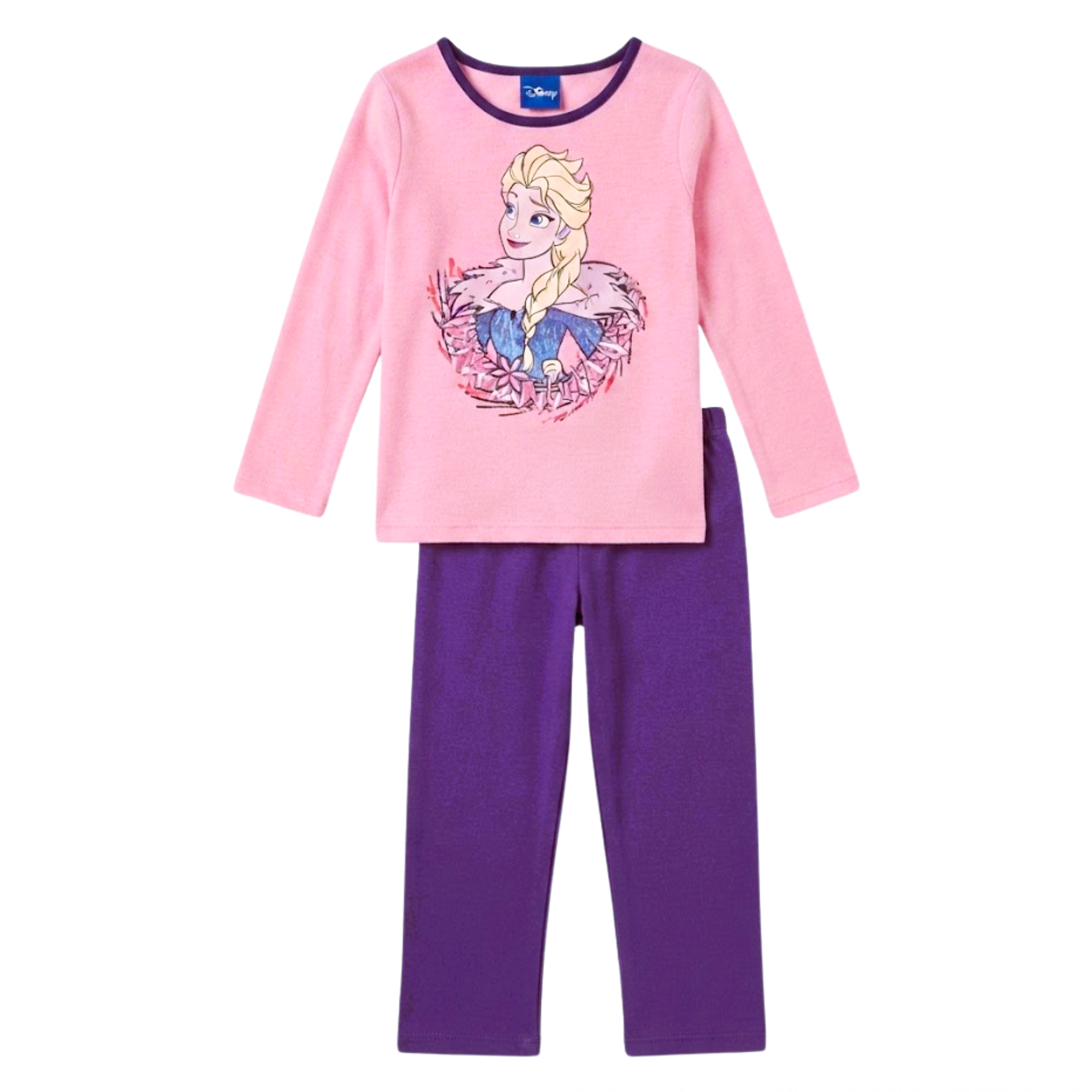 Velurové pyžamo Frozen Elsa – růžovo-fialové