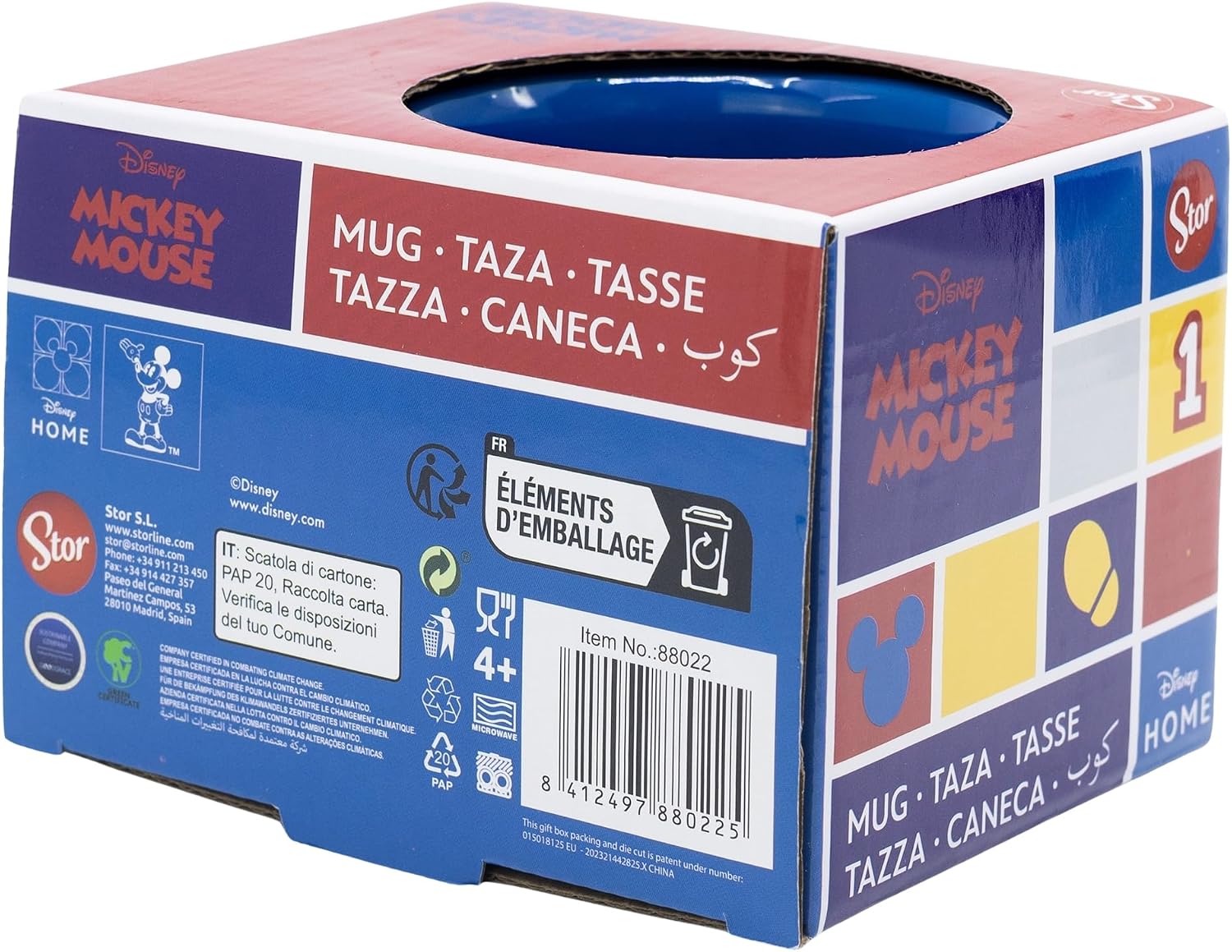 Keramický hrnek Disney Mickey Mouse – červený 355 ml