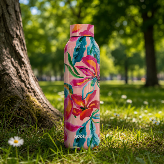 Nerezová termoláhev Quokka Solid Tropical Bloom – 630 ml