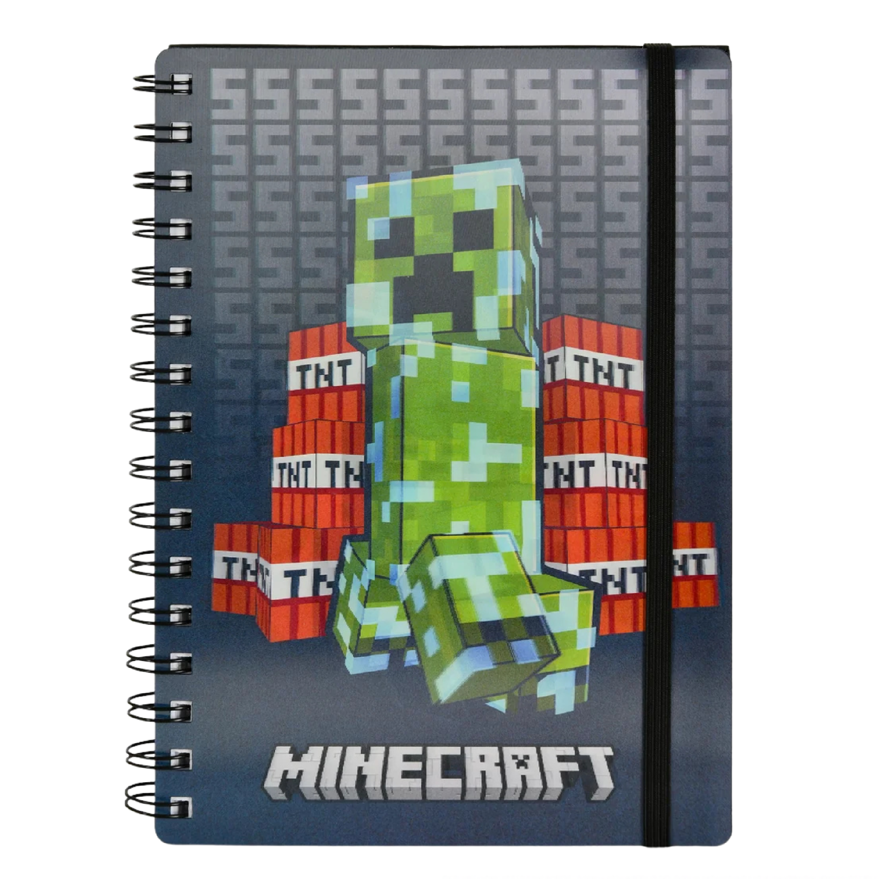 Spirálový zápisník Minecraft Creeper 3D – A5, 80 listů