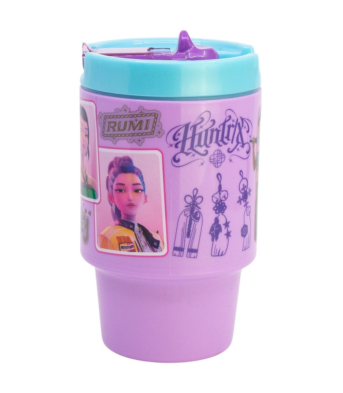 Plastový hrnek K-Pop Demon Hunters HUNTR/X s víčkem – 530 ml