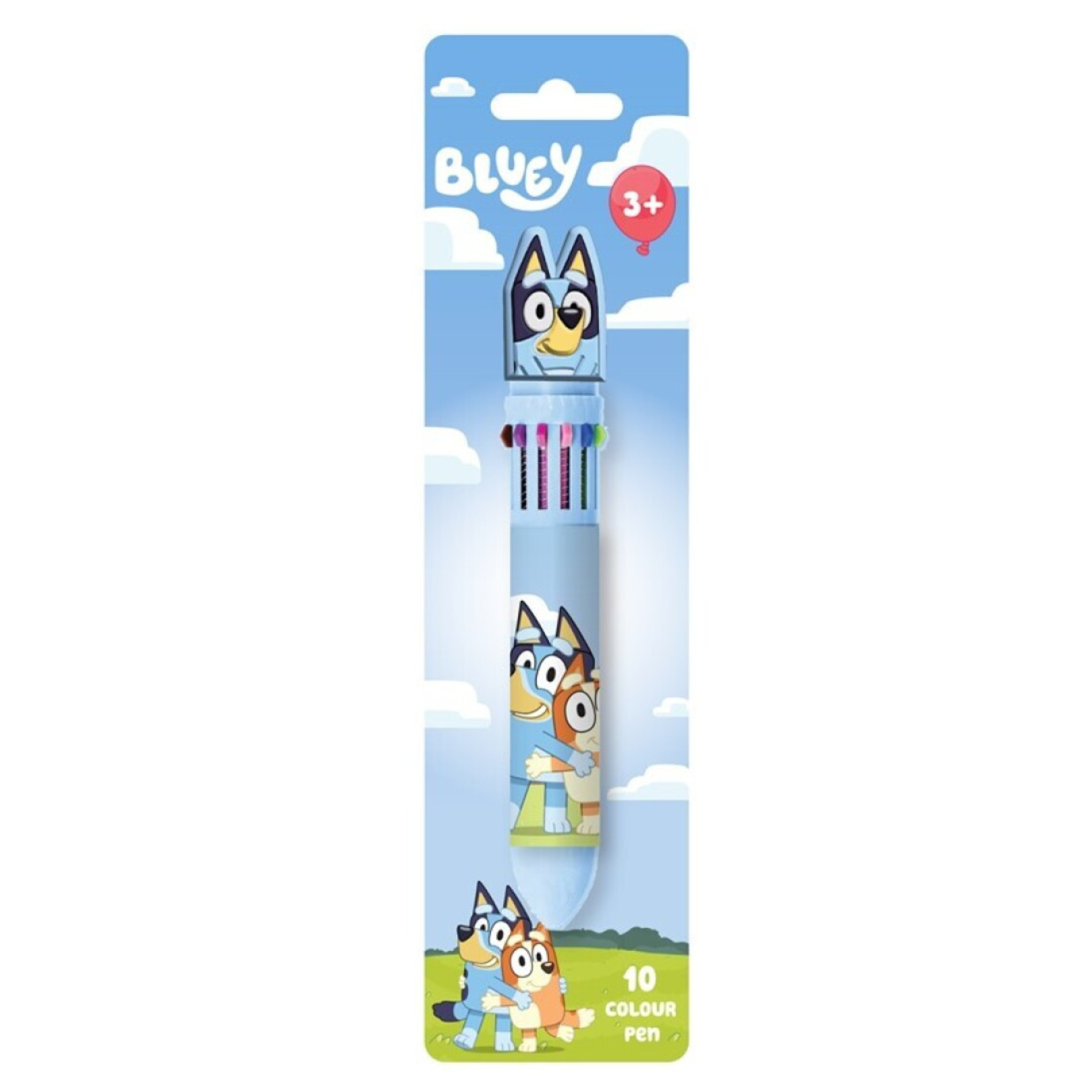 Desetibarevná propiska Bluey s 3D topperem