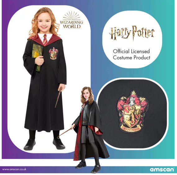 Kostým Harry Potter Hermiona Grangerová – Nebelvír - plášť a hůlka