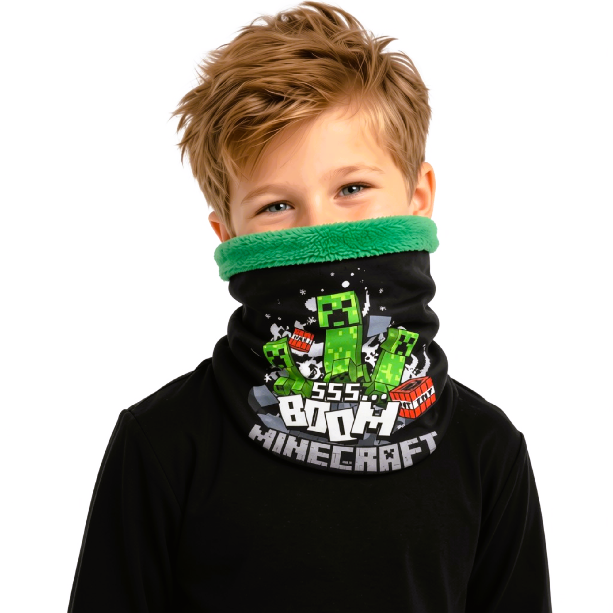 Nákrčník Minecraft Creeper černý