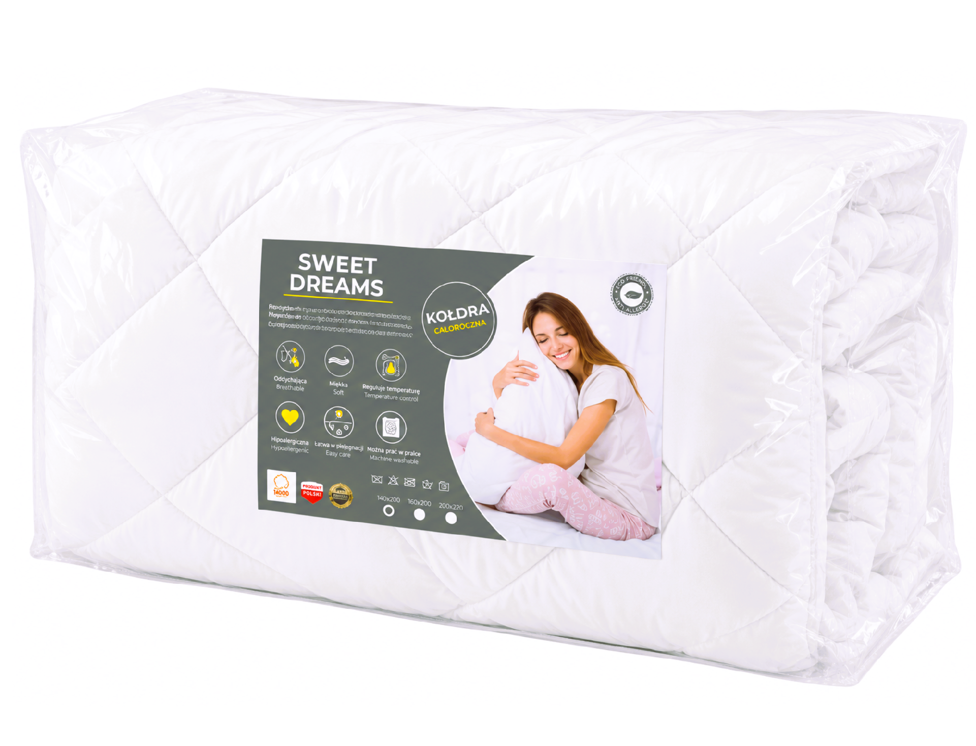 Přikrývka Sweet Dreams bílá – 140 × 200 cm