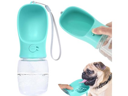 63700 1 flasa na vodu prenosna miska na pitie pre psov 380ml