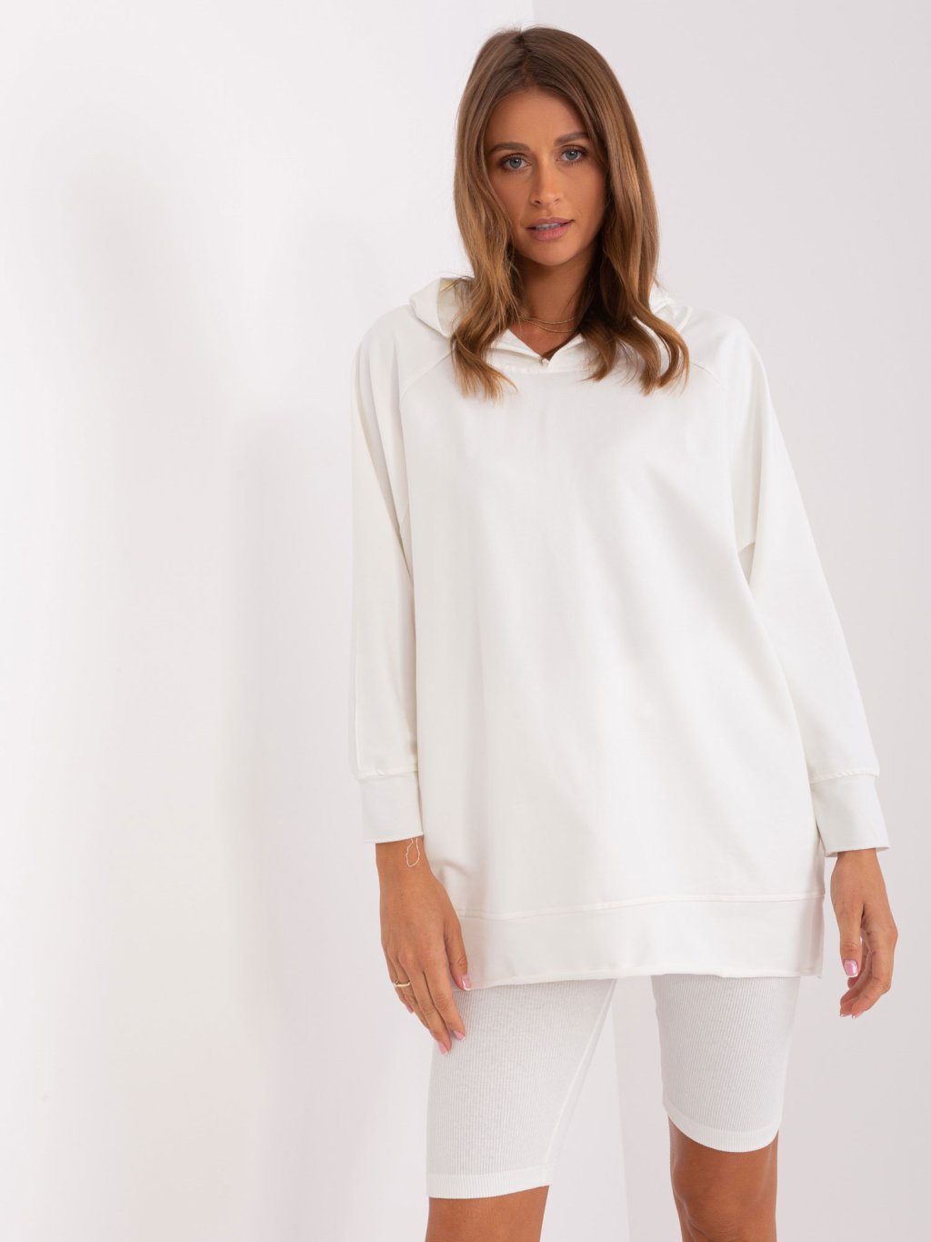 SMETANOVÝ KOMPLET CYKLISTICKÝCH ŠORTEK A MIKINY (Velikost ONE SIZE)