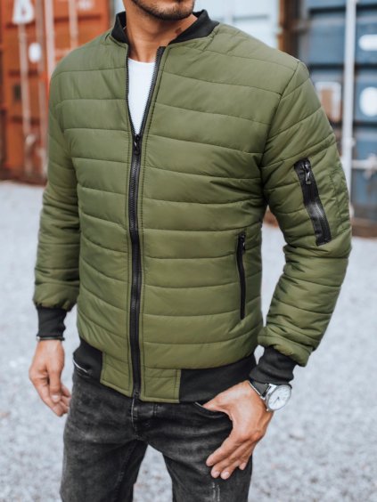 KHAKI PROŠÍVANÝ BOMBER