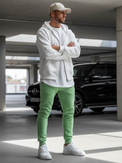 SVĚTLE ZELENÉ PÁNSKÉ TEPLÁKY (Velikost M)