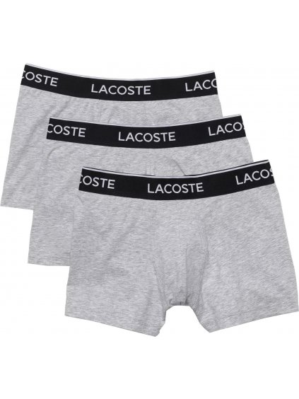 SVĚTLE ŠEDÁ SADA BOXEREK LACOSTE 3-PACK BOXER BRIEFS