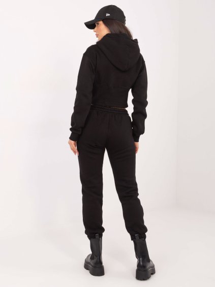 ČERNÁ DÁMSKÁ TEPLÁKOVÁ SOUPRAVA (Velikost S/M)