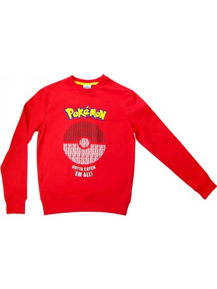 ČERVENÁ PÁNSKÁ MIKINA POKEMON (Velikost S)