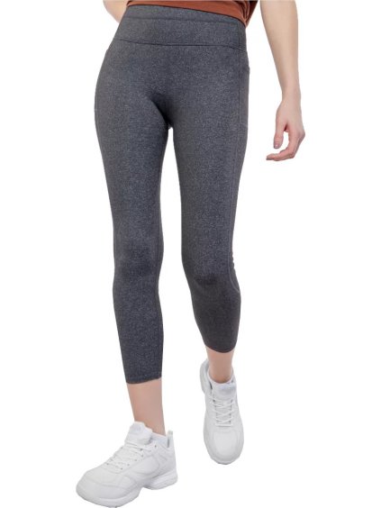 TMAVĚ ŠEDÉ DÁMSKÉ LEGÍNY SKECHERS GO WALK HIGH WAISTED 7/8 LEGGING