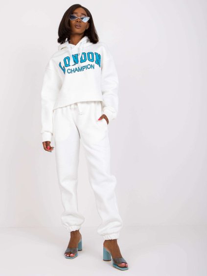 SMETANOVÁ  TEPLÁKOVKA LARAINA S NÁPISEM "LONDON" (Velikost ONE SIZE)